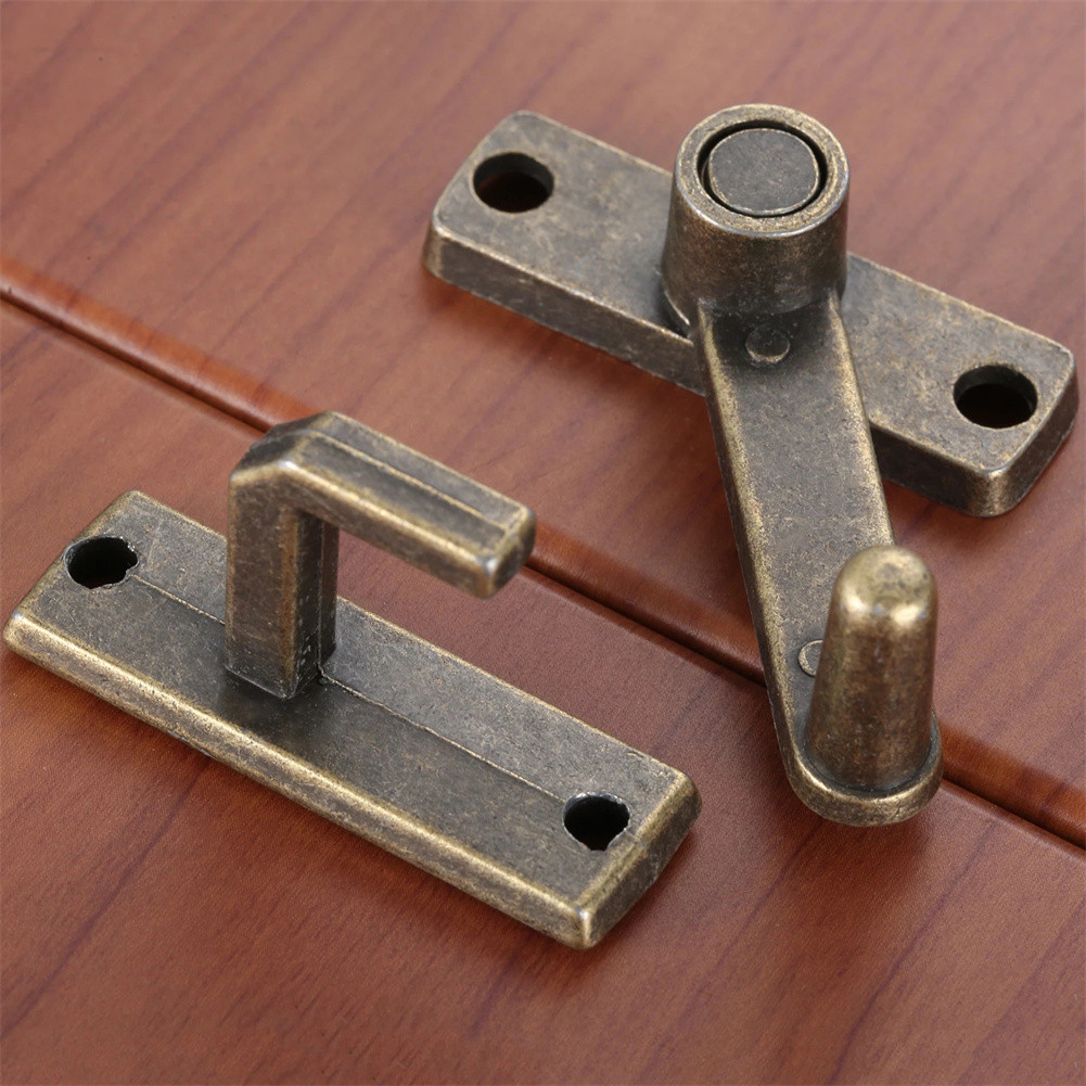Furniture Hardware Fitting - 1set Kunci Pintu Geser Perunggu Gagang