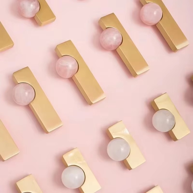 Bola Kristal Putih + Gagang Fu - Furniture Hardware Drop Pulls ulasan dan harga