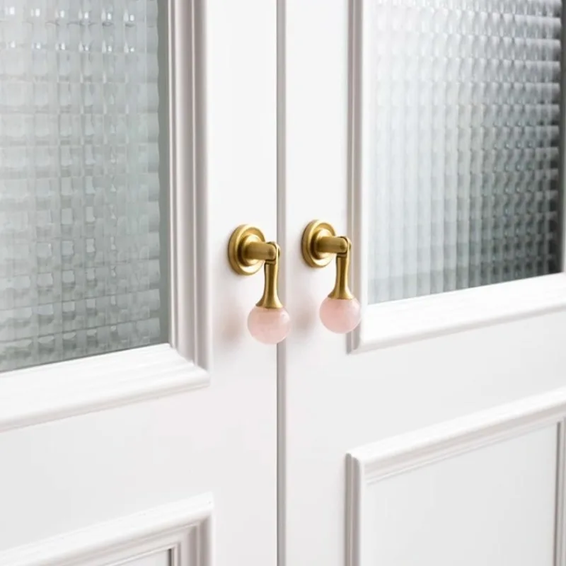 Bola Kristal Putih + Gagang Fu - Furniture Hardware Drop Pulls ulasan dan harga
